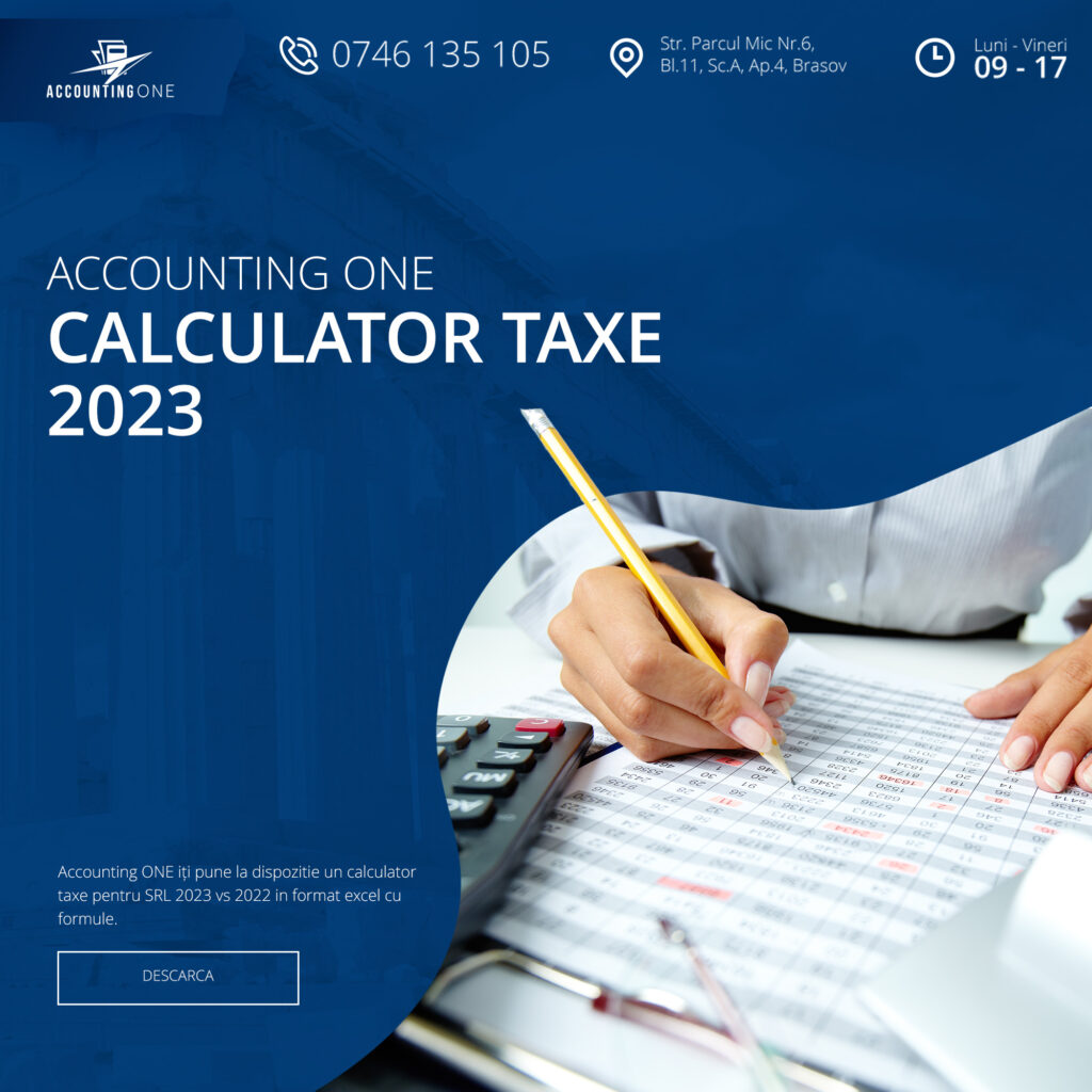 Simulator, calculator taxe SRL 2023 vs 2022
